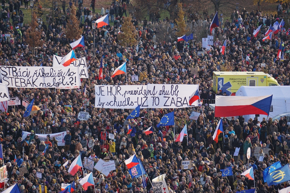 Demonstration "Letná 2 - Wir klingeln für die Demokratie!" Foto: K. Kountouroyanis