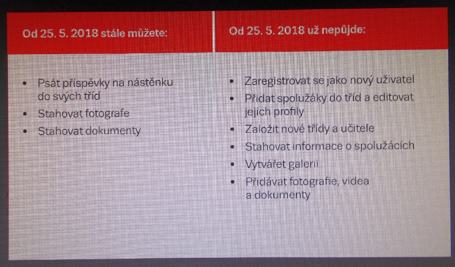 Wer sich bei Spolužáci.cz einloggt, kann noch bis August seine alten Daten herunterladen. Dann ist endgültig Schluss!